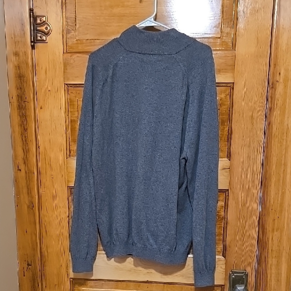 Eddie Bauer Long Sleeve Men's Gray 1/4 Zip-Up Sweater LT - Picture 3 of 3